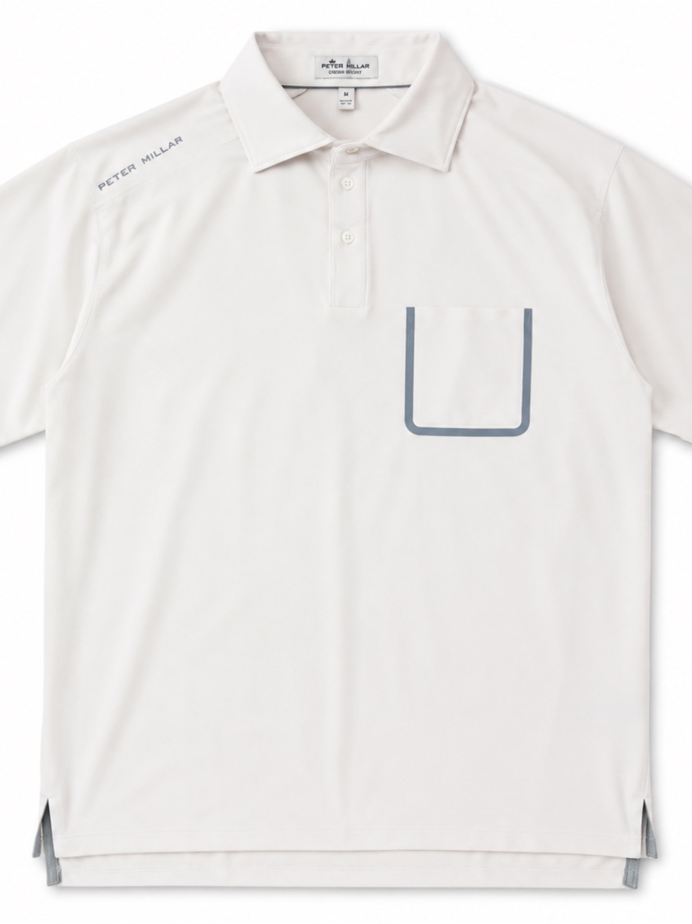 Peter Millar Iron Forge Performance Polo M White Golf Shirt Summer Comfort